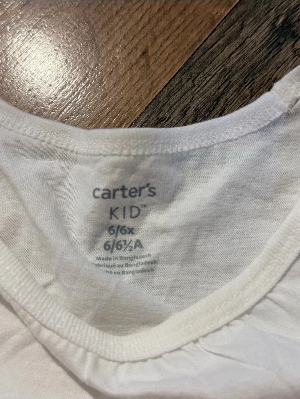 Carter's White Short Sleeve Girl's Tee